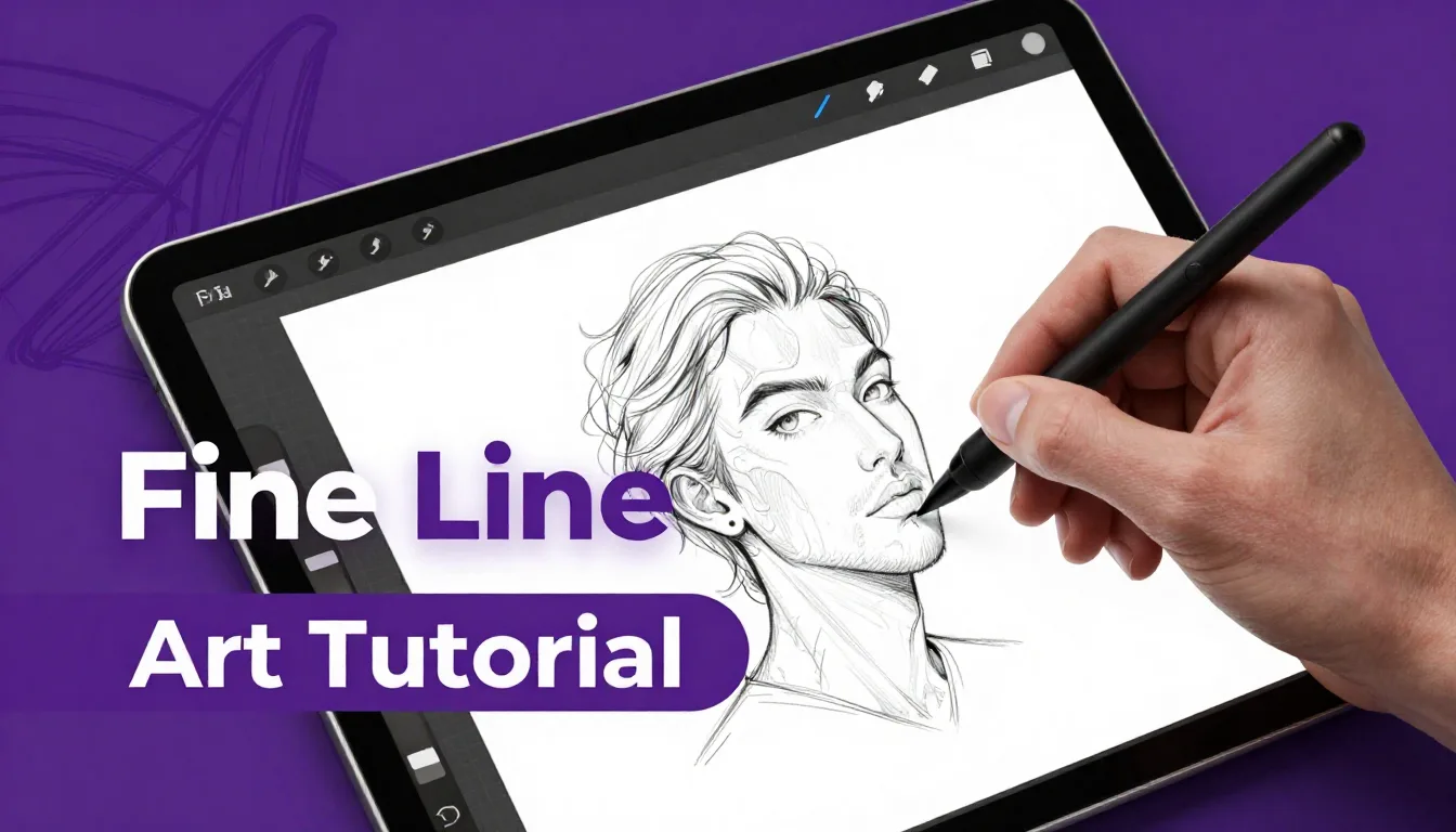 Fine Line Tattoo Art Tutorial for Procreate