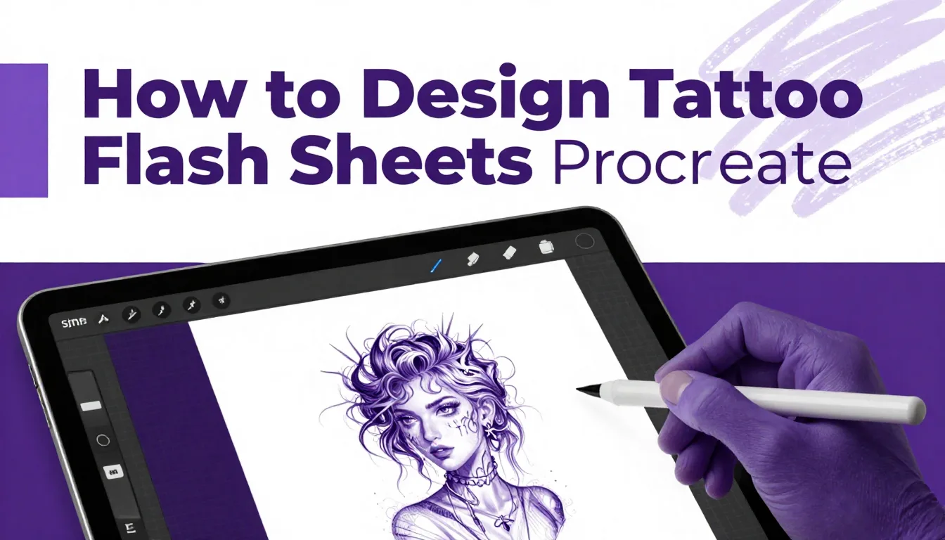 How to Design Tattoo Flash Sheets in Procreate