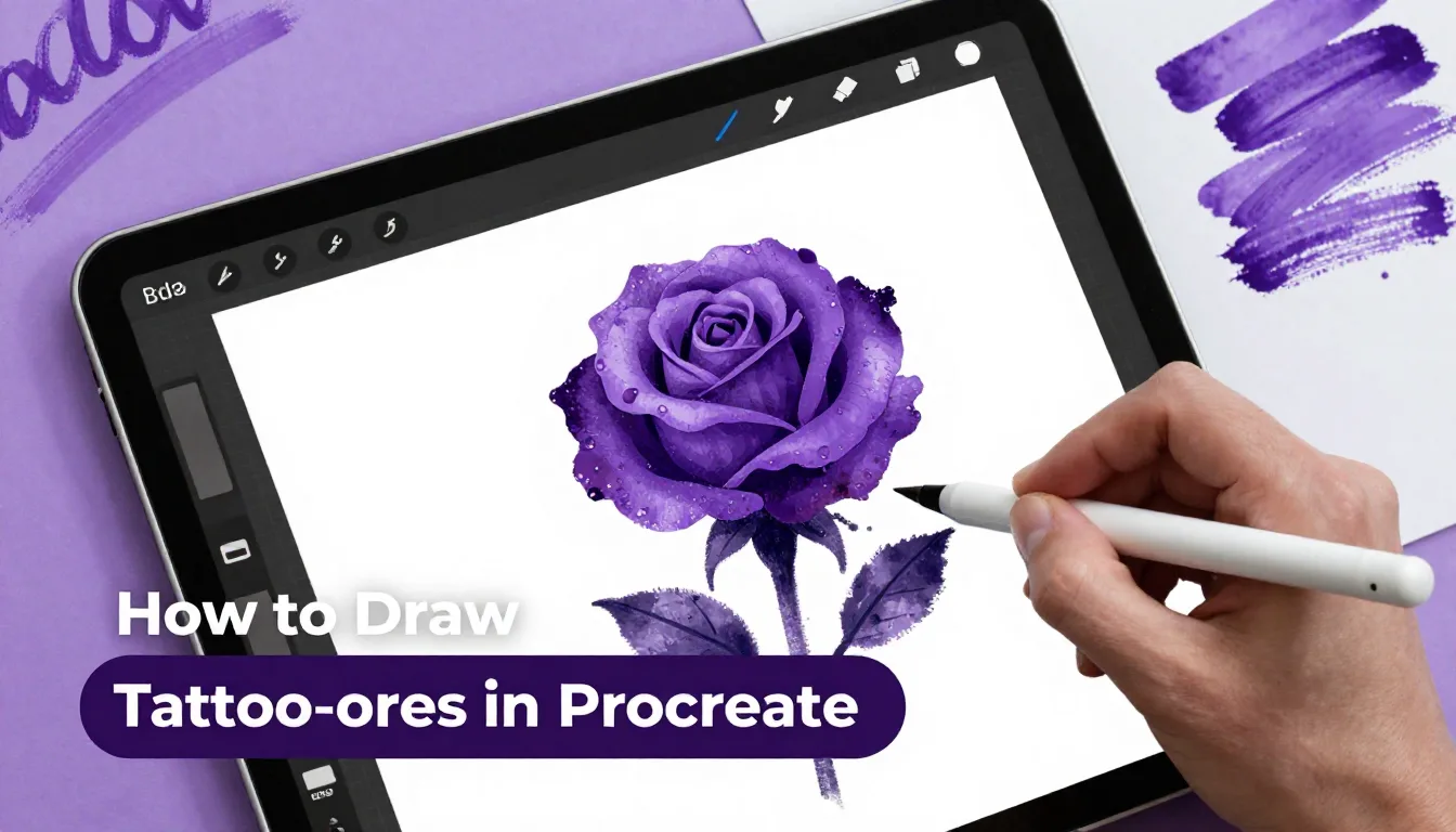 How to Draw Tattoo Roses in Procreate