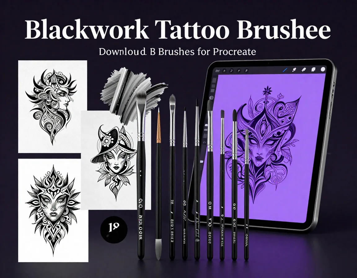 Blackwork Tattoo Brushes