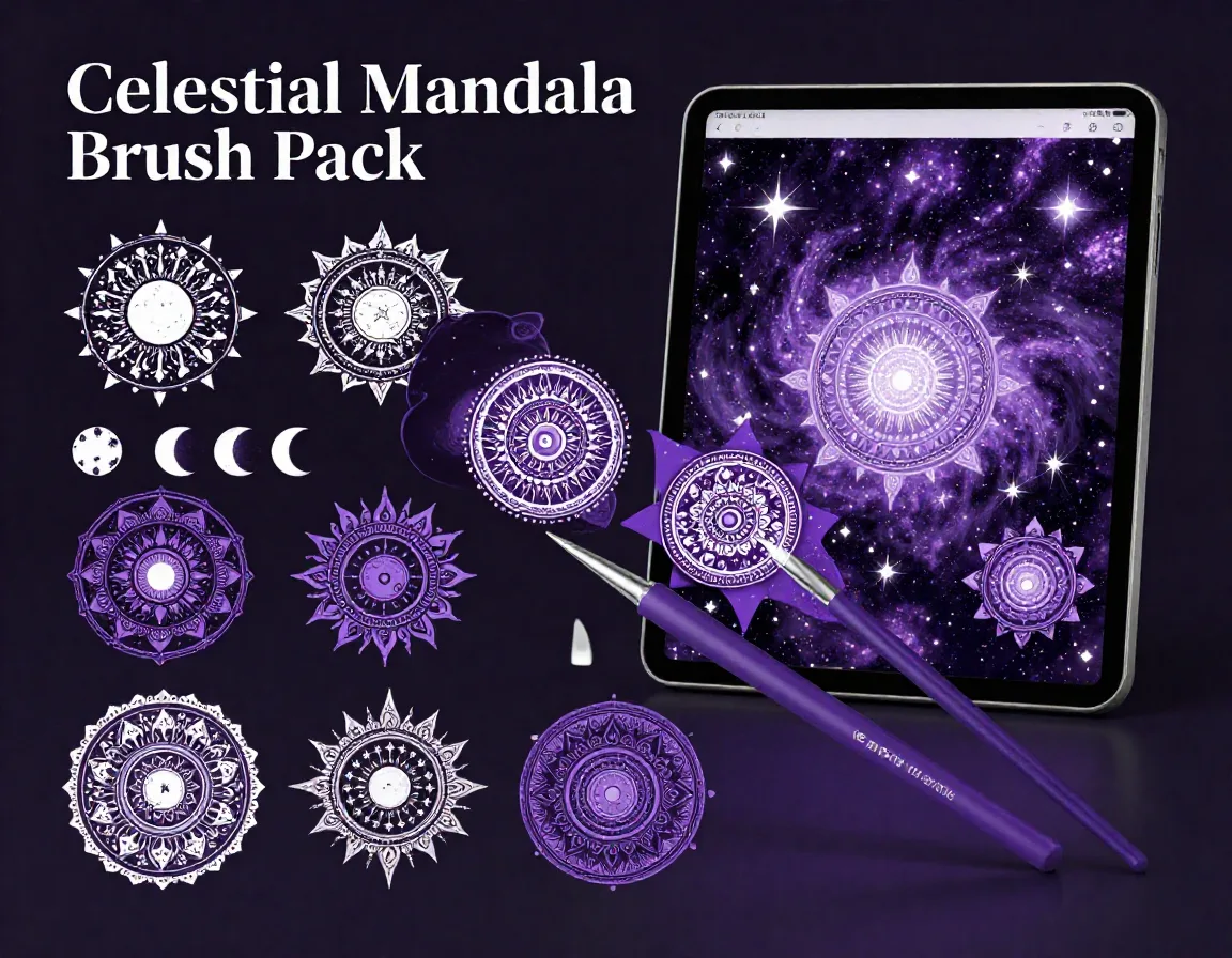 Celestial Mandala Brush Pack