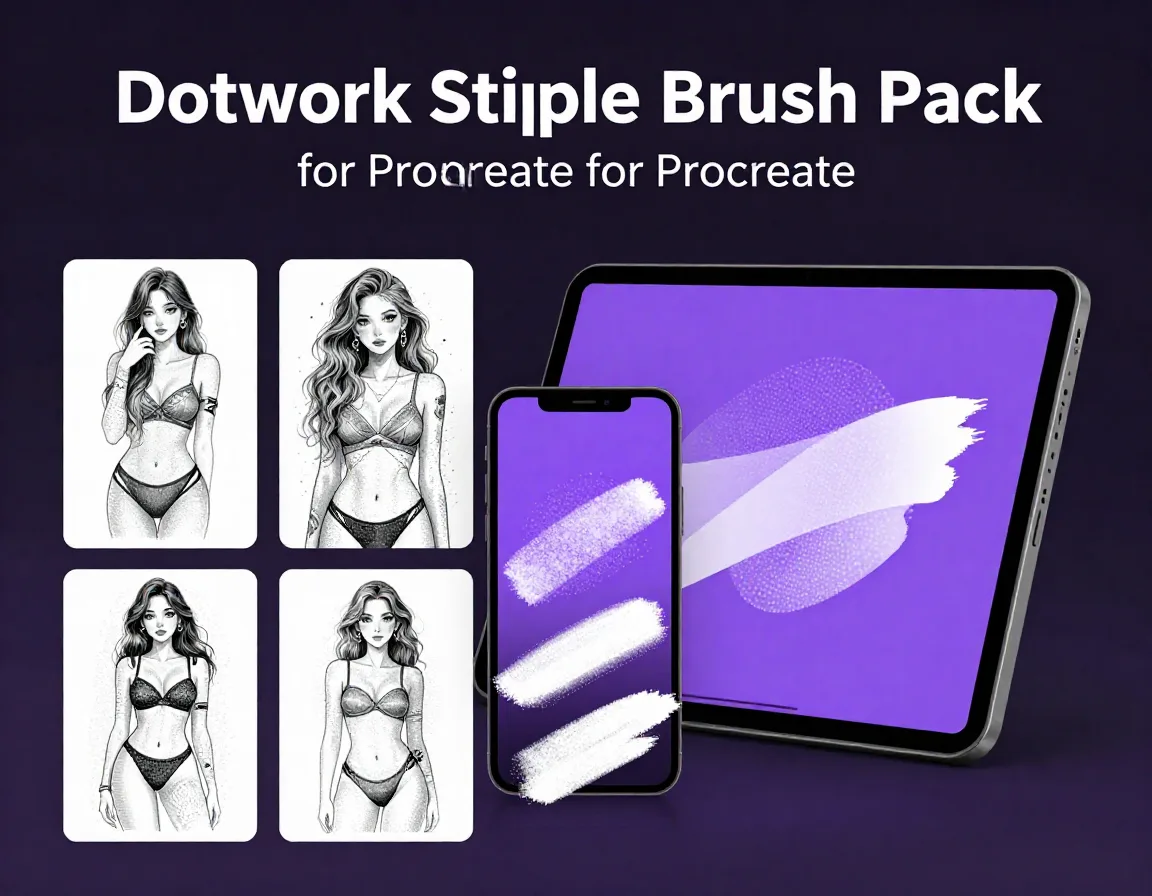 Dotwork Stipple Brush Pack