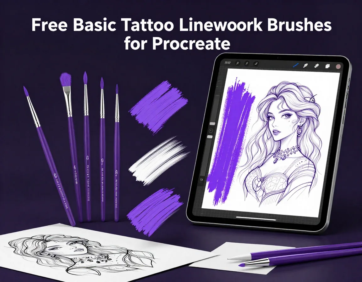 Free Basic Tattoo Linework