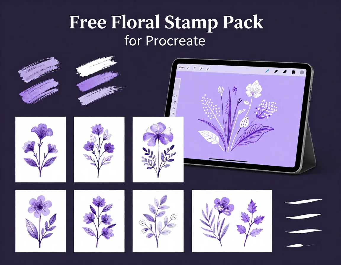 Free Floral Stamp Pack