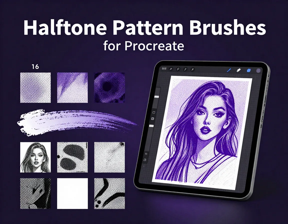 Halftone Pattern Brushes
