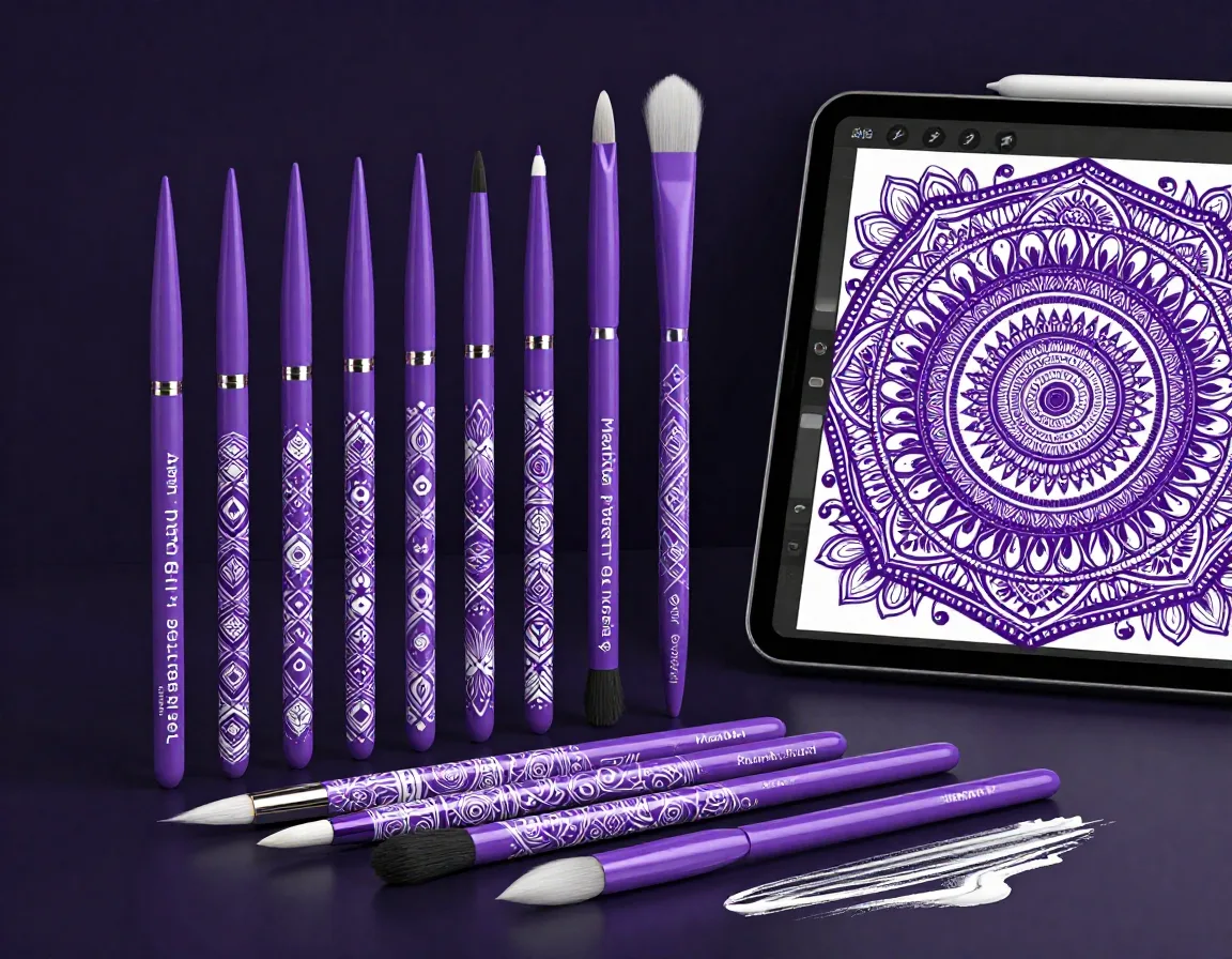 Mandala Pattern Brush Set