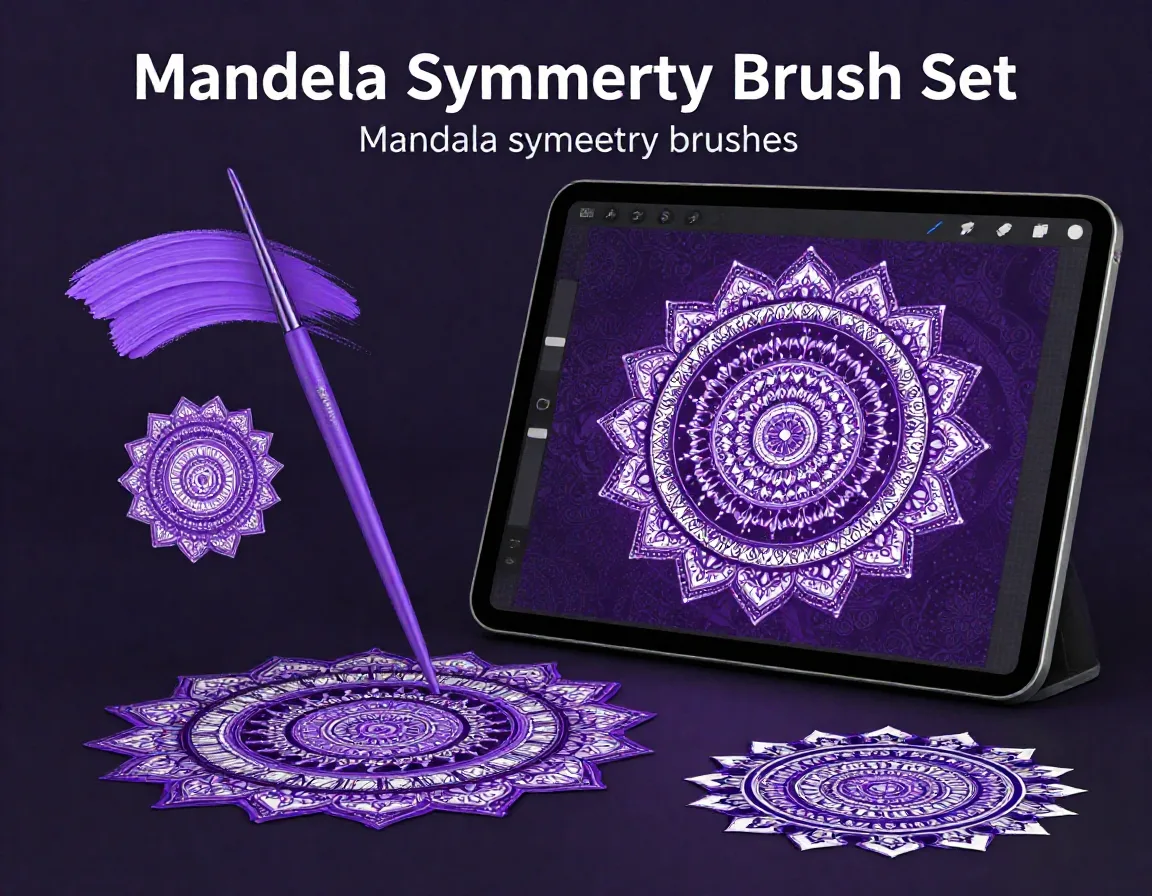 Mandala Symmetry Brush Set