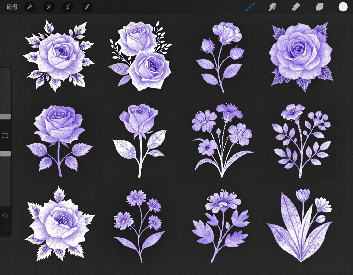 Floral Stamps for Procreate
