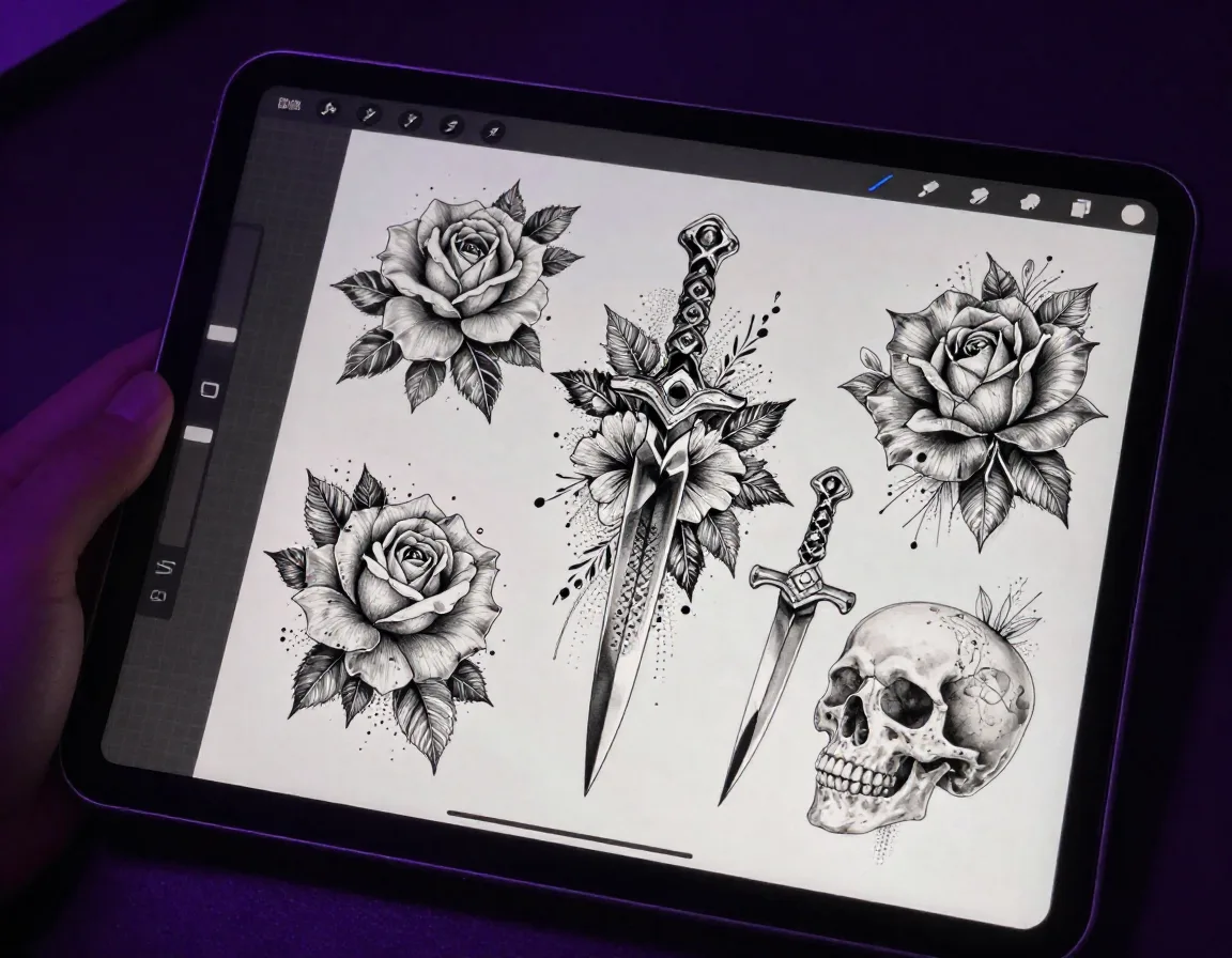 Tattoo Brushes for Procreate