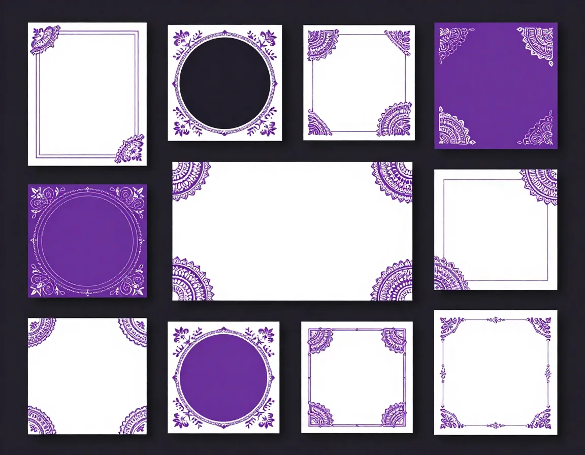 Mandala Border & Corner Stamps