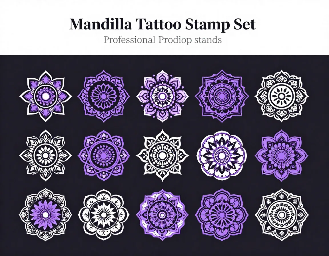 Mandala Tattoo Stamp Set