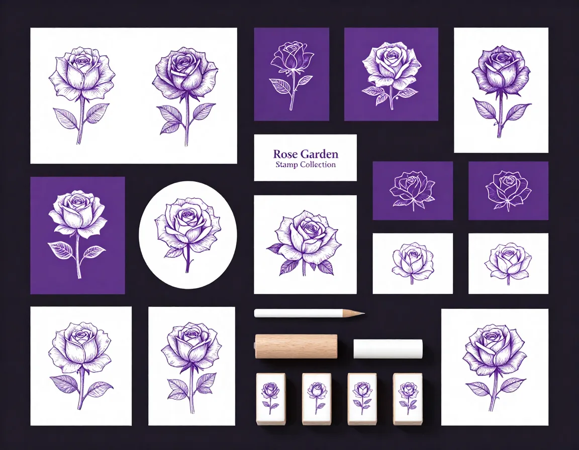 Rose Garden Stamp Collection
