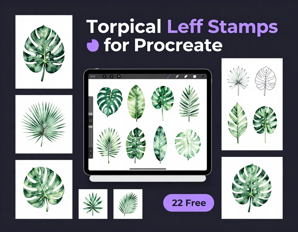 Tropical Leaf Stamps