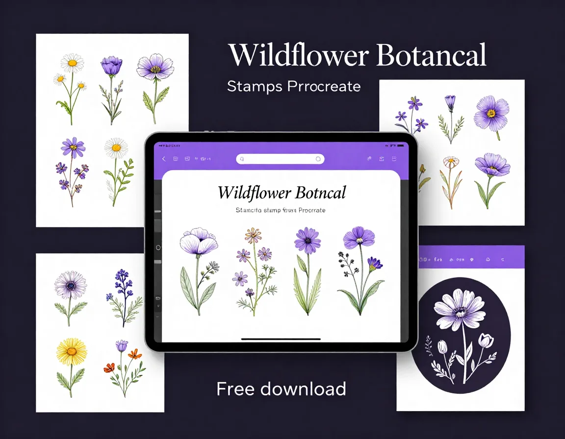 Wildflower Botanical Stamps